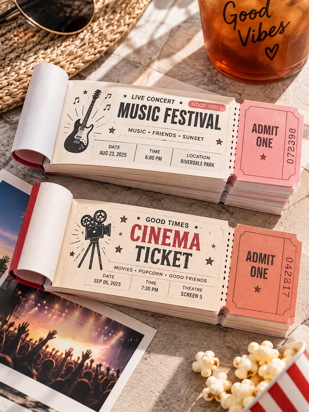 Custom Mini Ticket Booklets