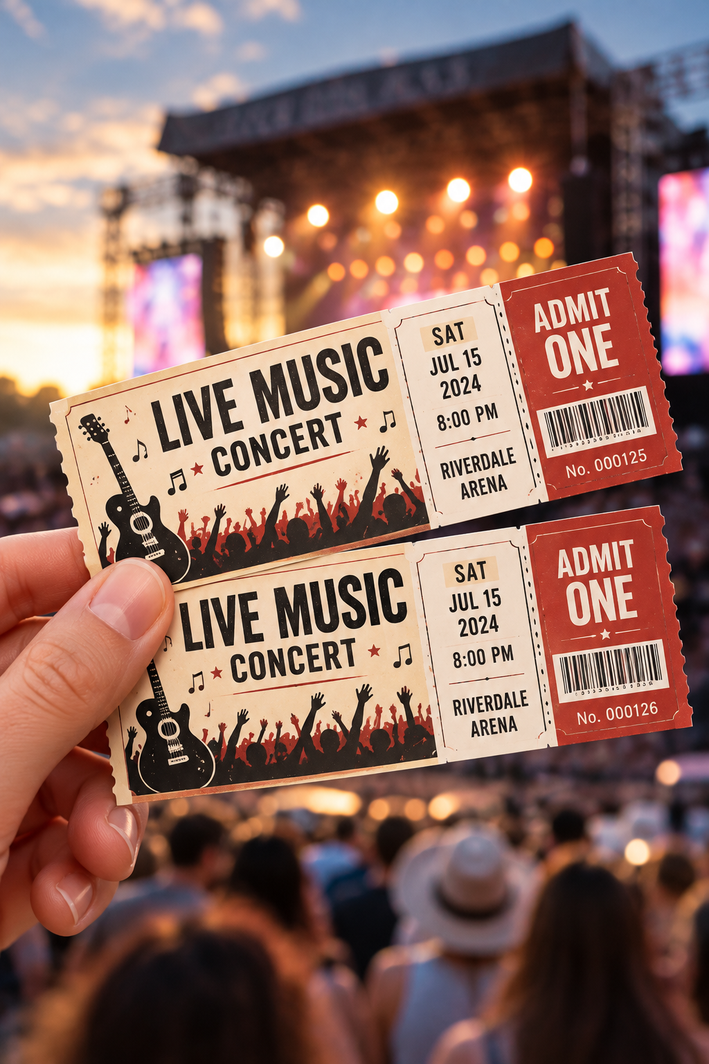 Custom Number Event Tickets