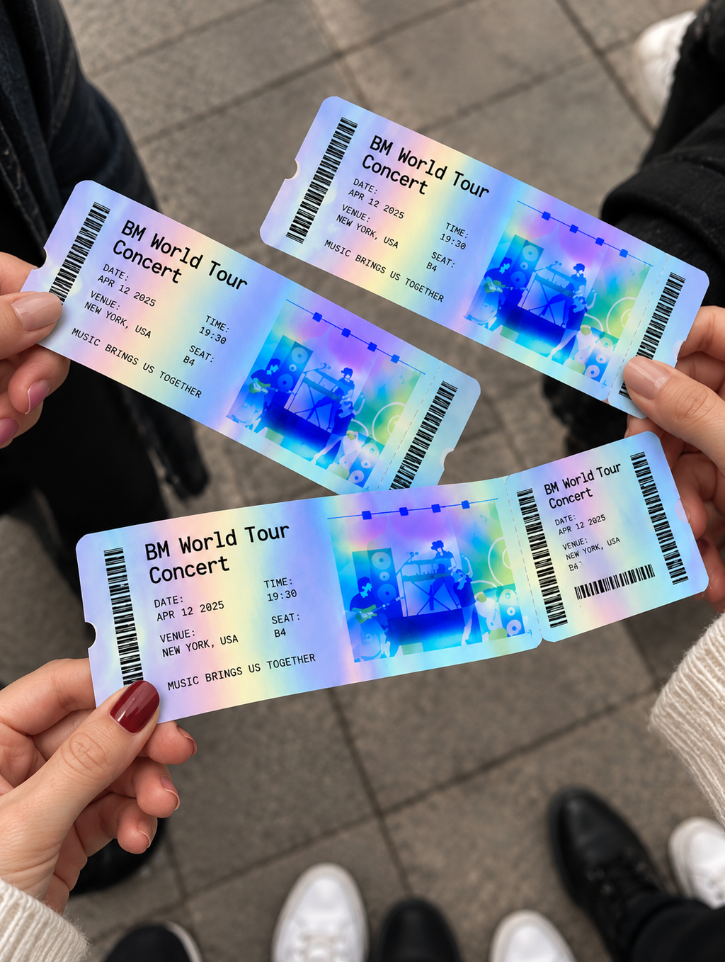 Custom Holographic Event Tickets