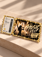 Custom Acrylic Glitter Quicksand Tickets