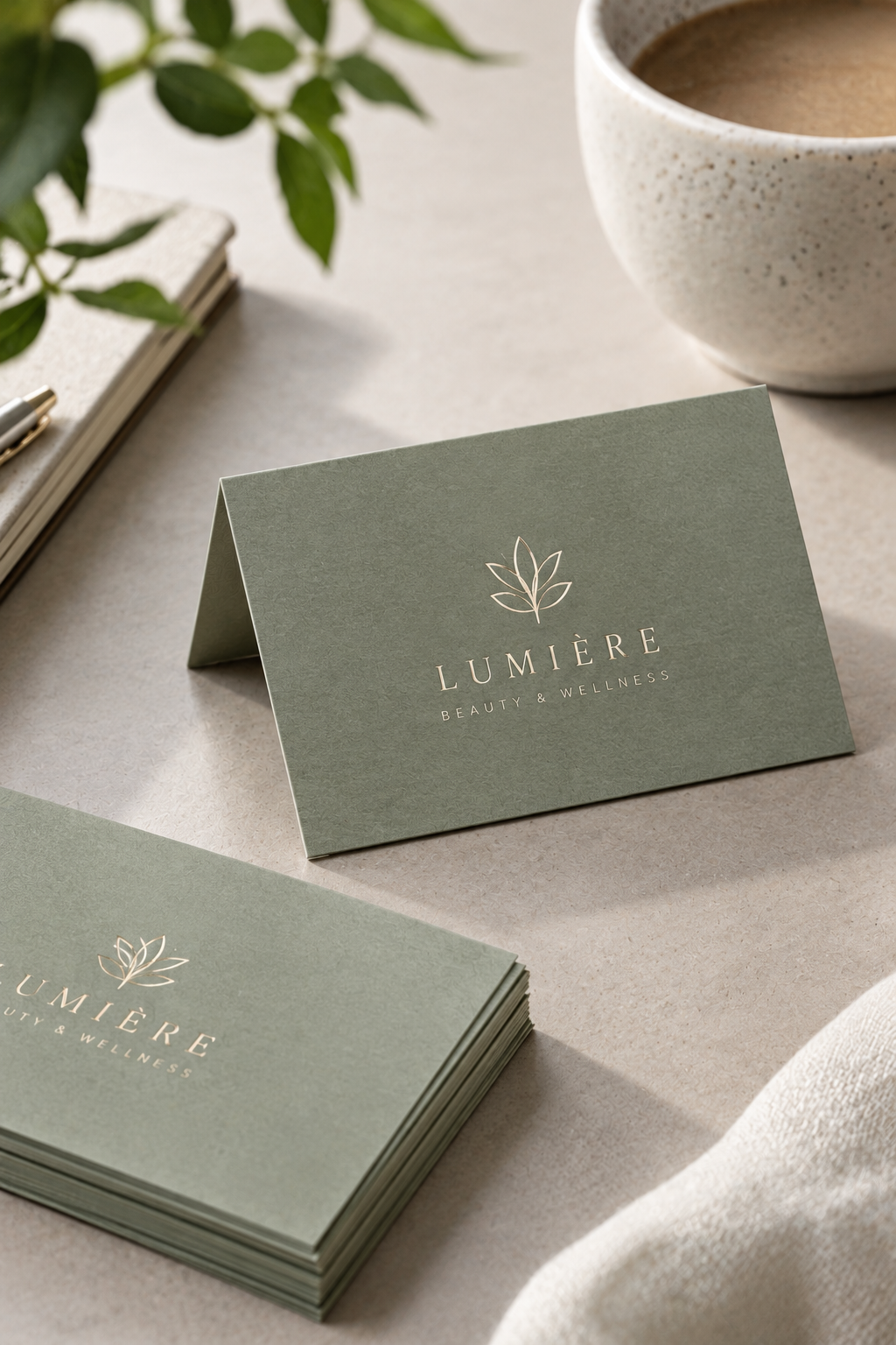 Folded-business-cards