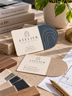Custom Half Circle Business Cards
