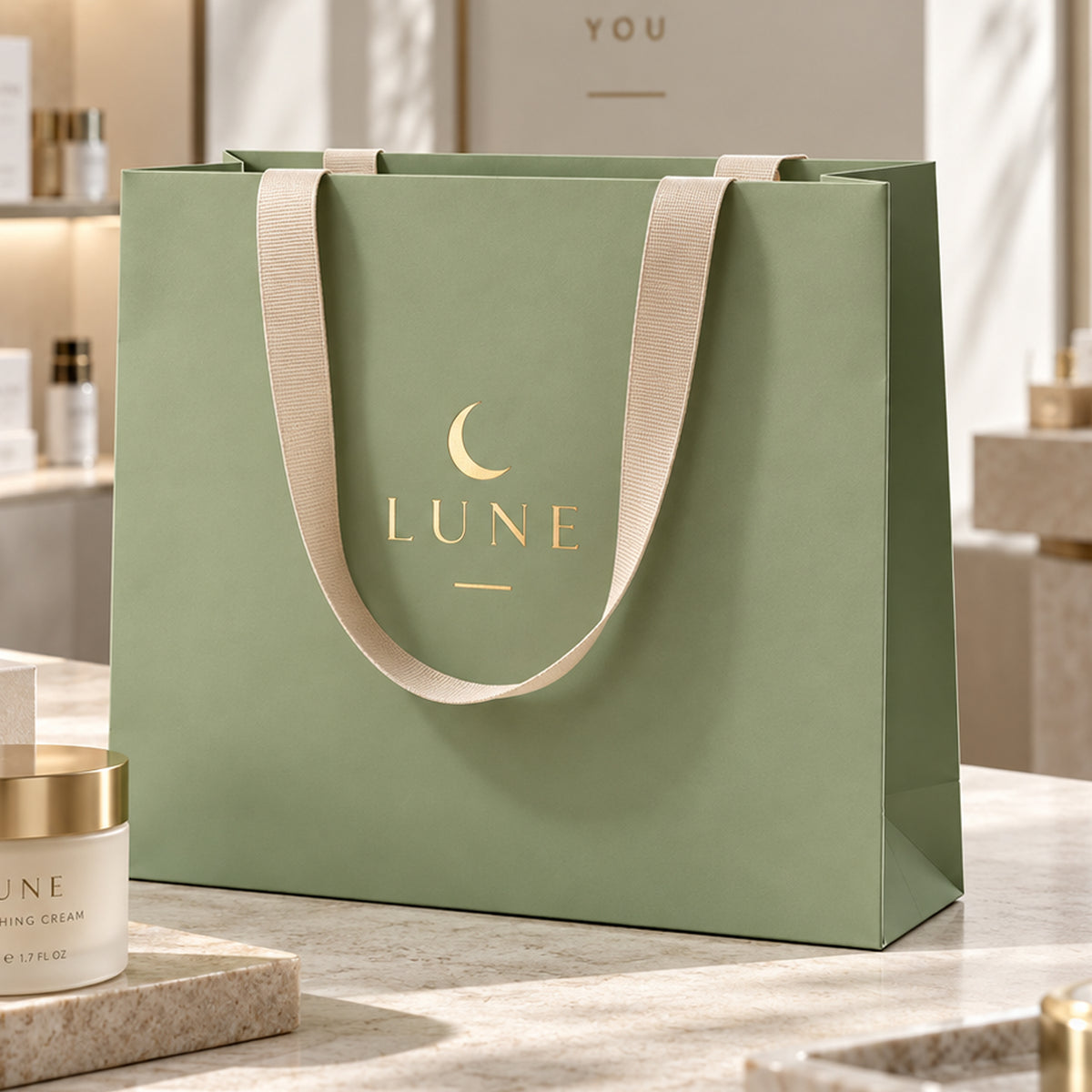 Custom Foil Stamped Paper Gift Bags