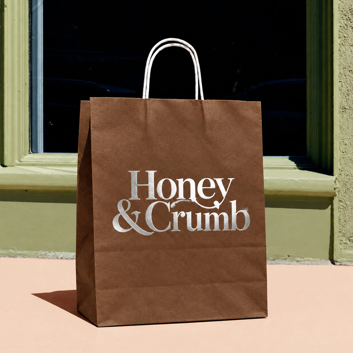 Custom Metallic Foil Kraft Shopping Bags