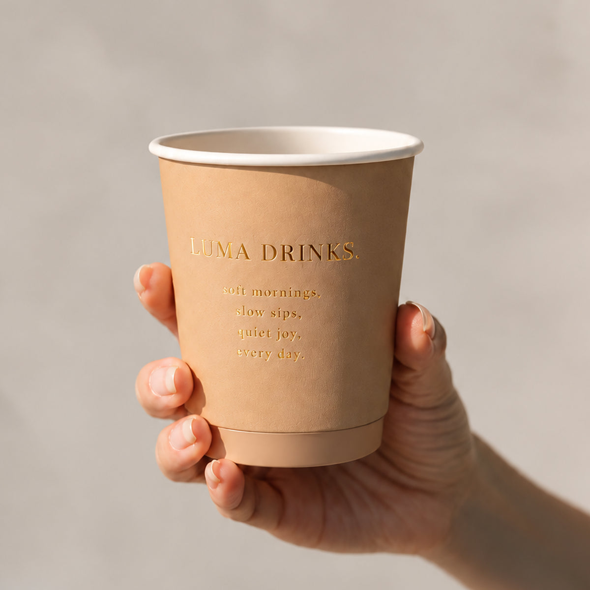 Custom Matte Soft-Touch Coffee Cups