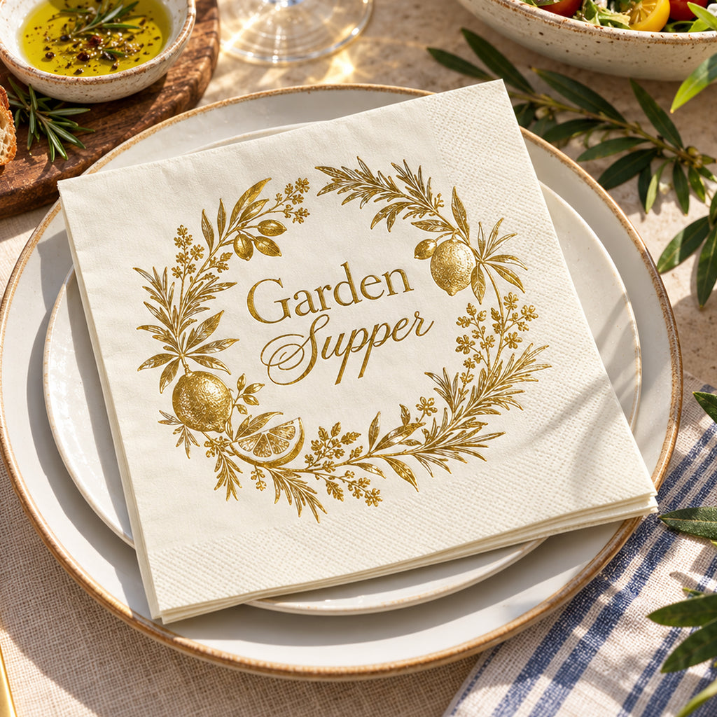 Custom Foil Stamped Napkins