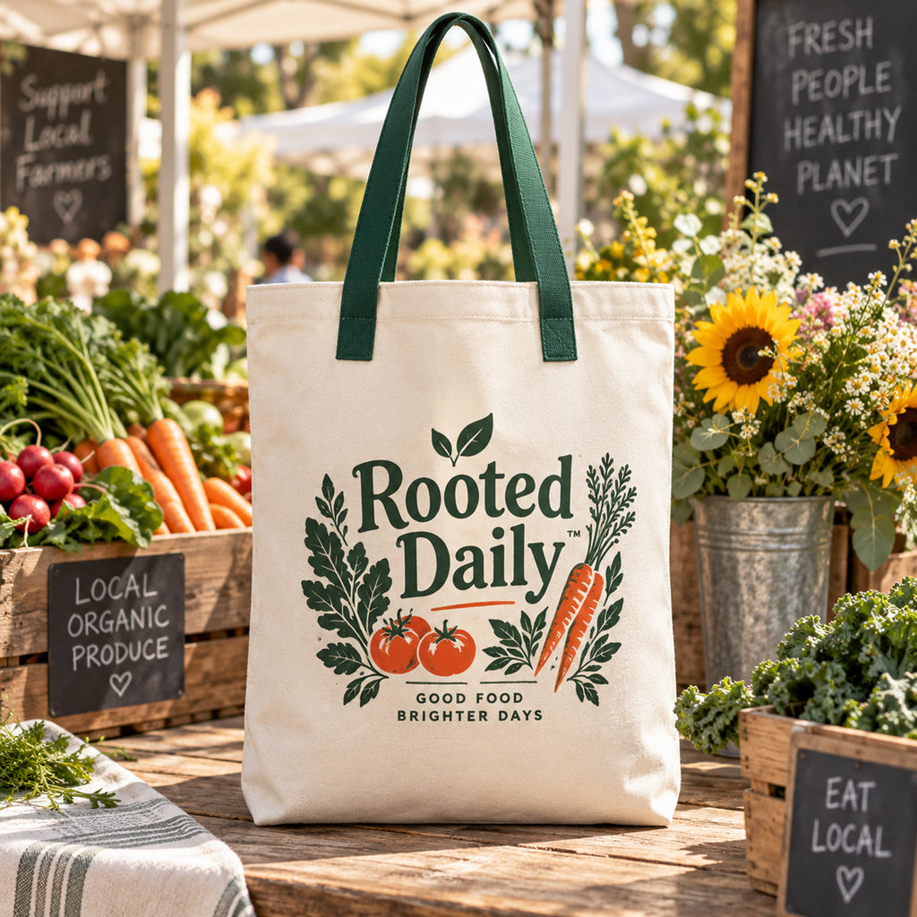 Custom Cotton Canvas Grocery Tote Bag