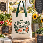 Custom Cotton Canvas Grocery Tote Bag