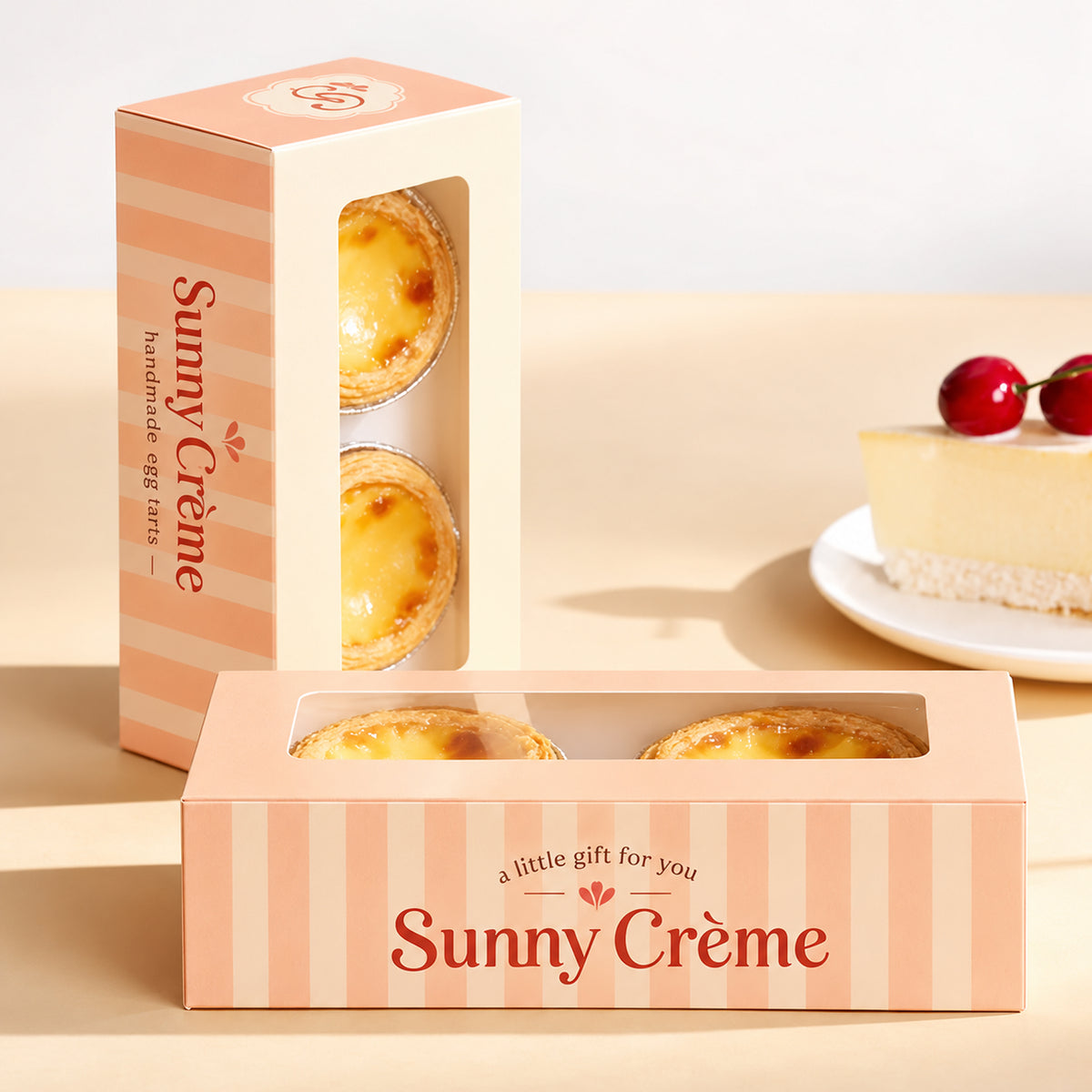 Custom Windowed Egg Tart Boxes