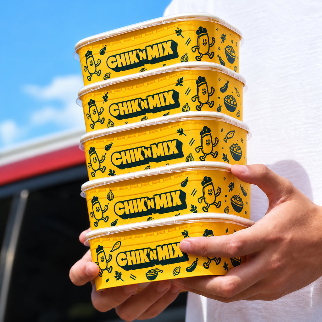 Custom Printed Square Food Bowls with Lids
