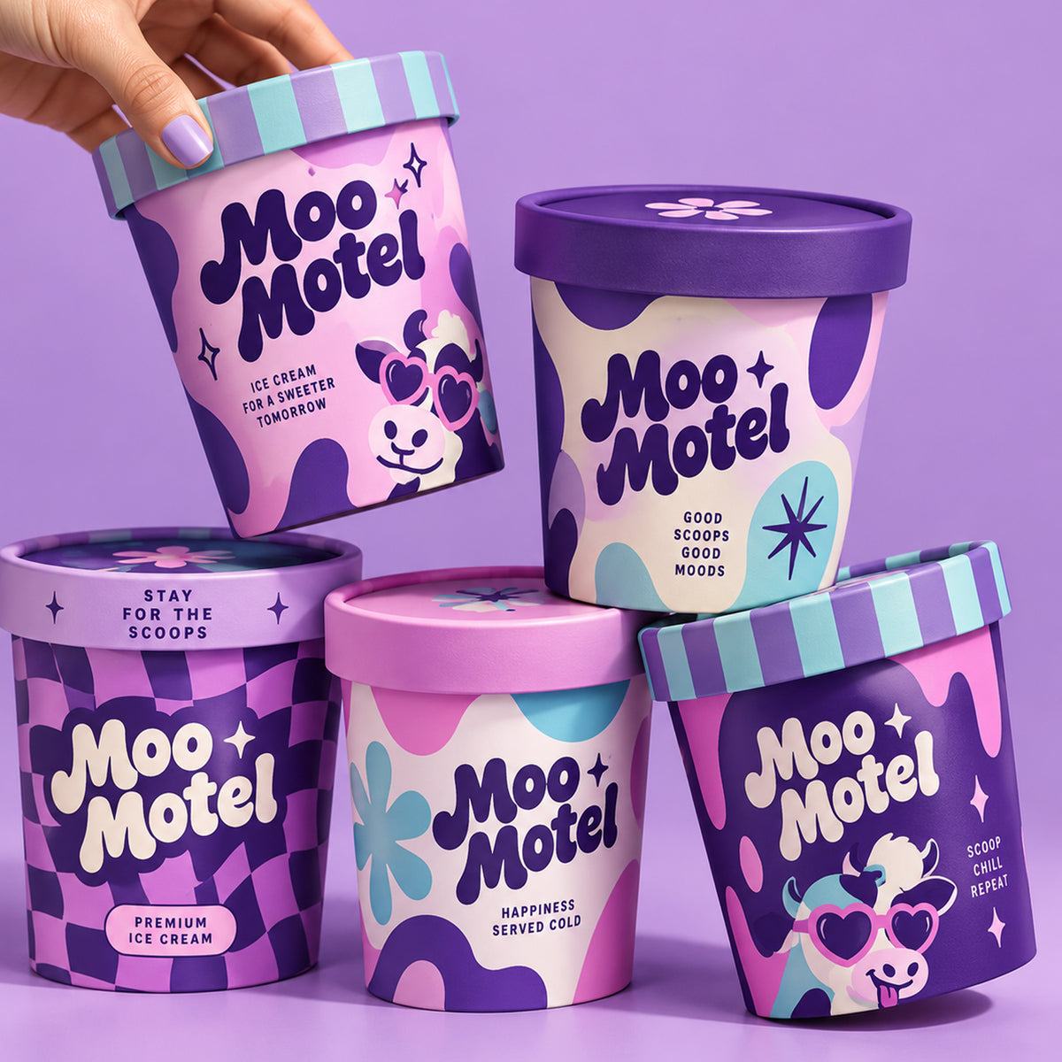 Custom Ice Cream Paper Cups with Paper Lids