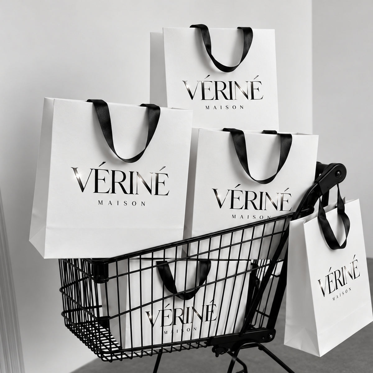 Custom Raised UV Paper Gift Bags