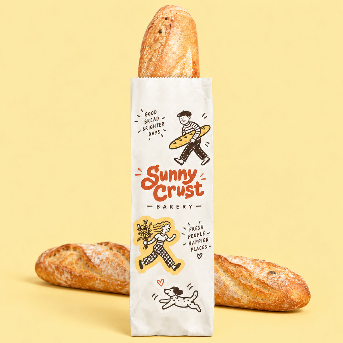 Custom Window Baguette Bread Bags