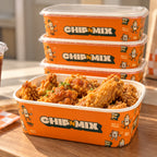 Custom Printed Square Food Bowls with Lids