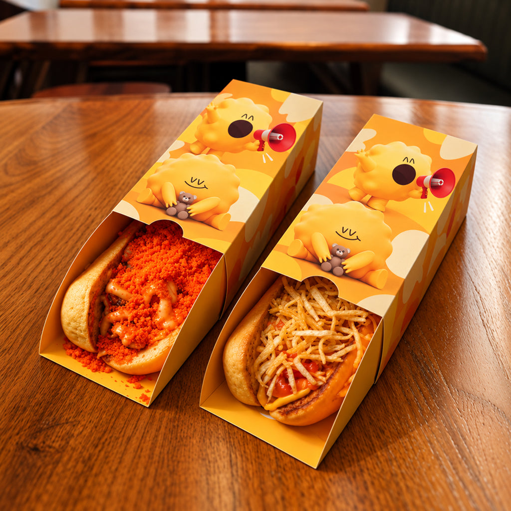 Custom Printed Drawer-Style Hot Dog Boxes