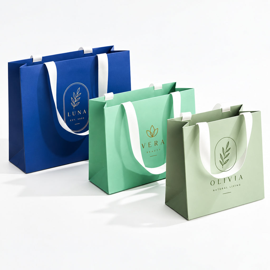 Custom Foil Stamped Paper Gift Bags