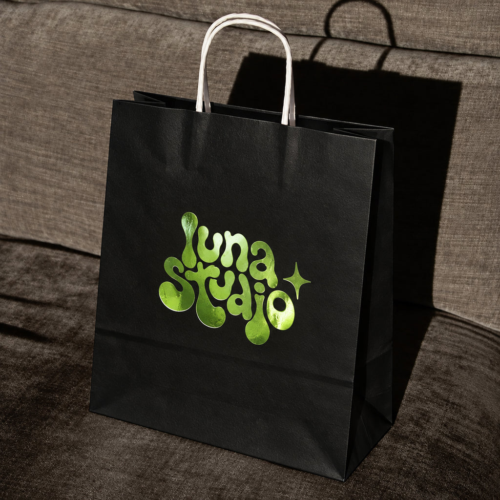 Custom Metallic Foil Kraft Shopping Bags