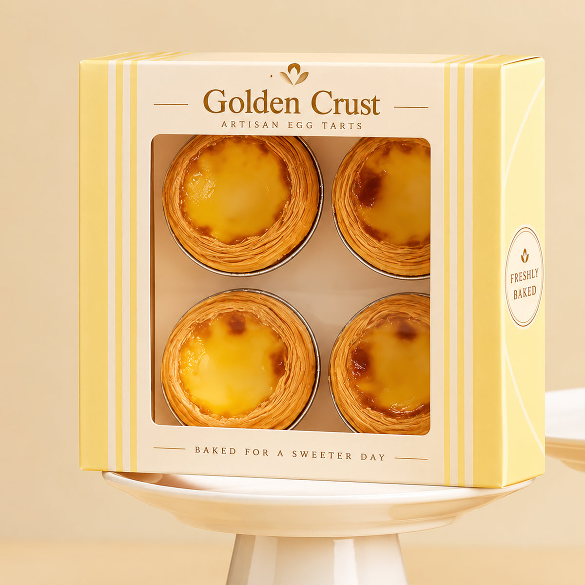 Custom Windowed Egg Tart Boxes