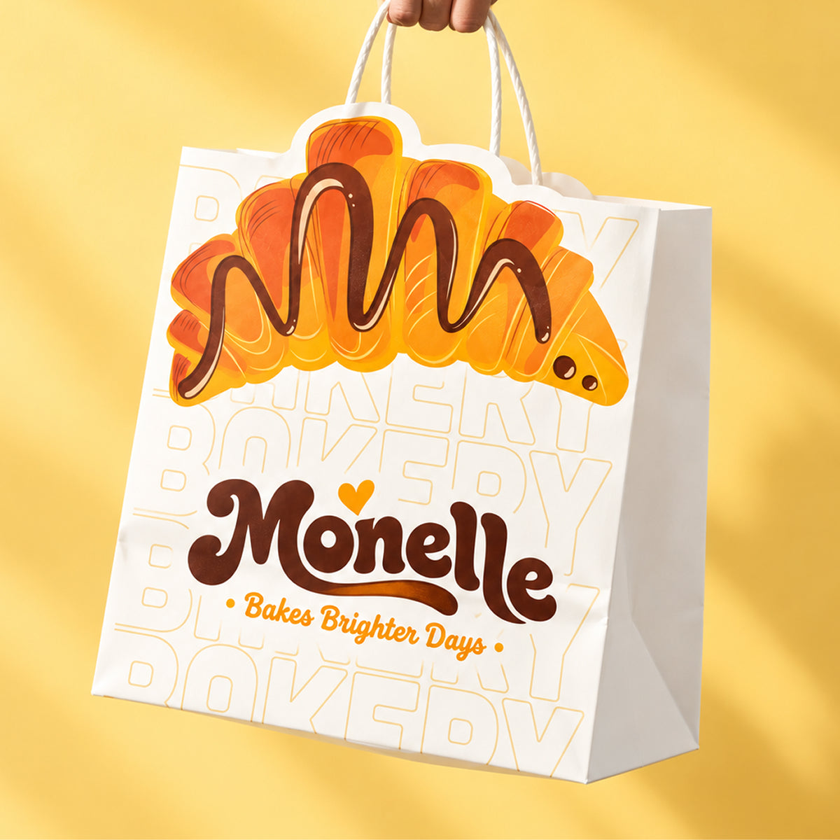 Custom Die-Cut Kraft Shopping Bags