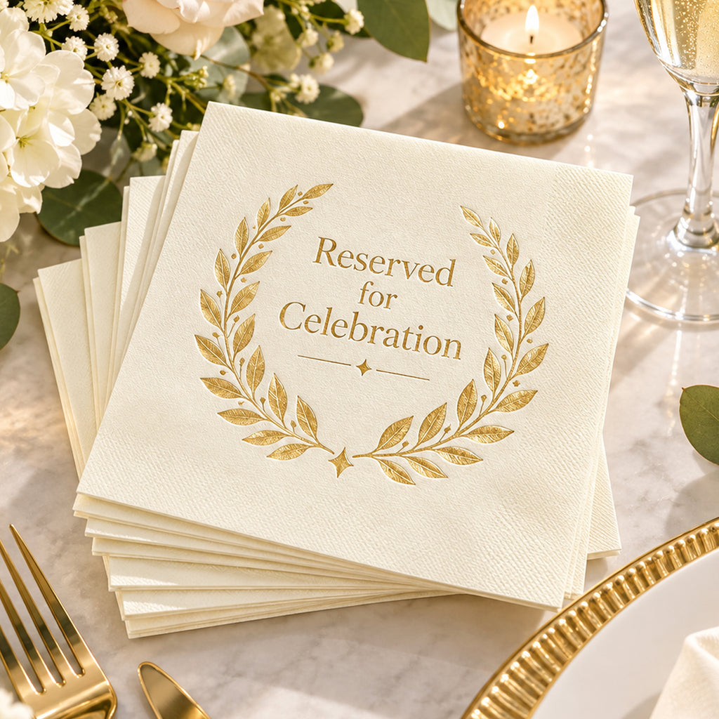 Custom Foil Stamped Napkins