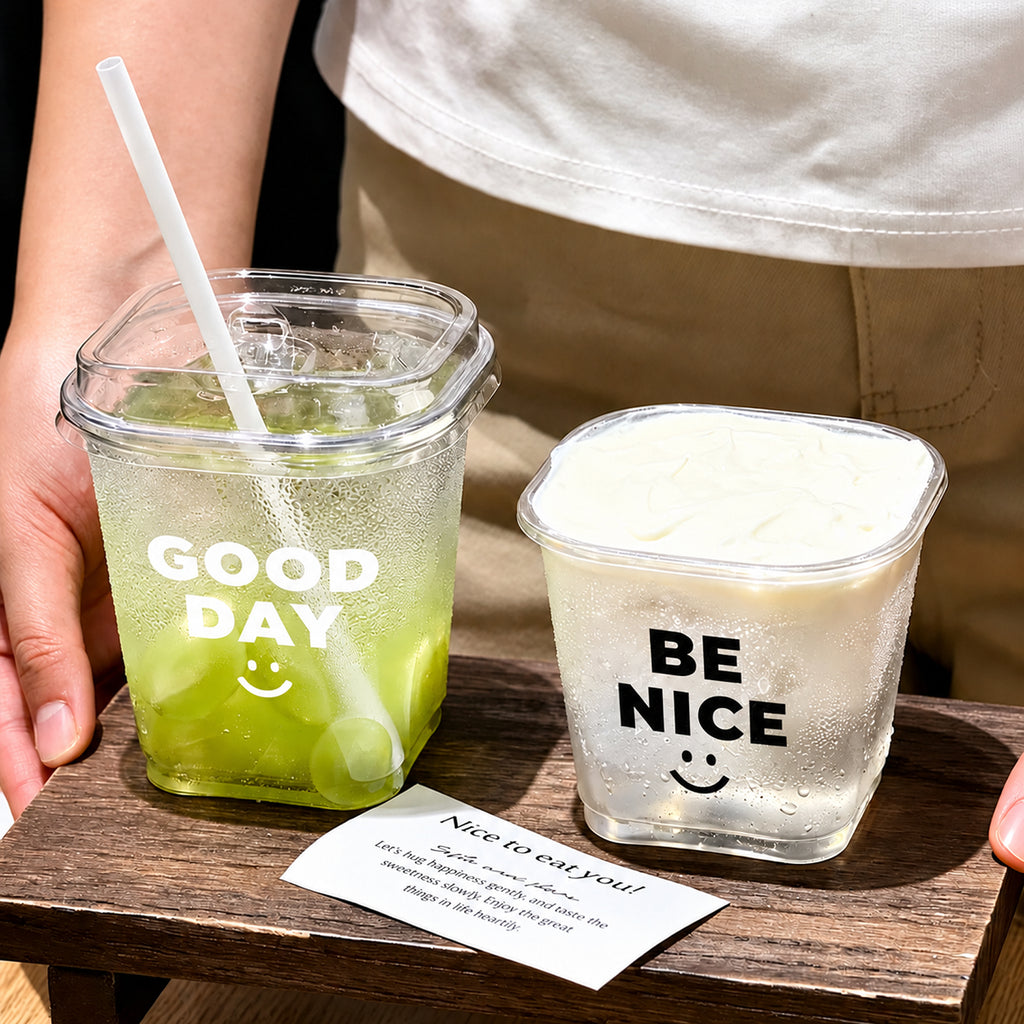Custom Square PET Cups