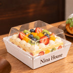 Custom Bakery Cake Boxes with Clear Tall Lids