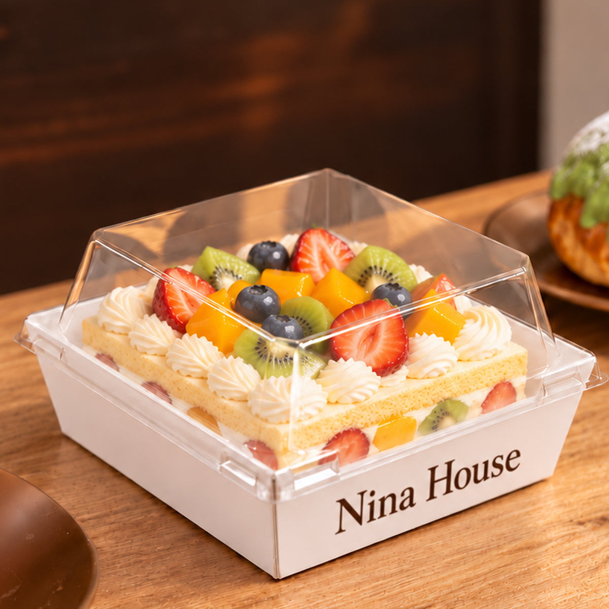 Custom Bakery Cake Boxes with Clear Tall Lids