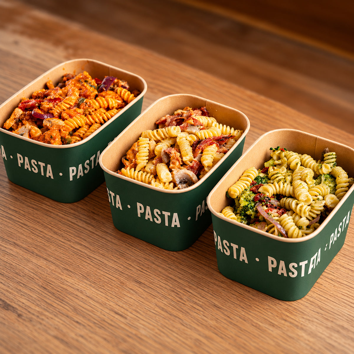 Custom Printed Square Food Bowls with Lids