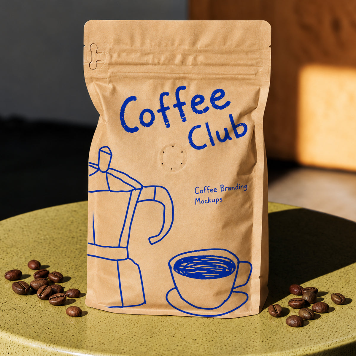 Custom Printed Kraft Coffee Bags