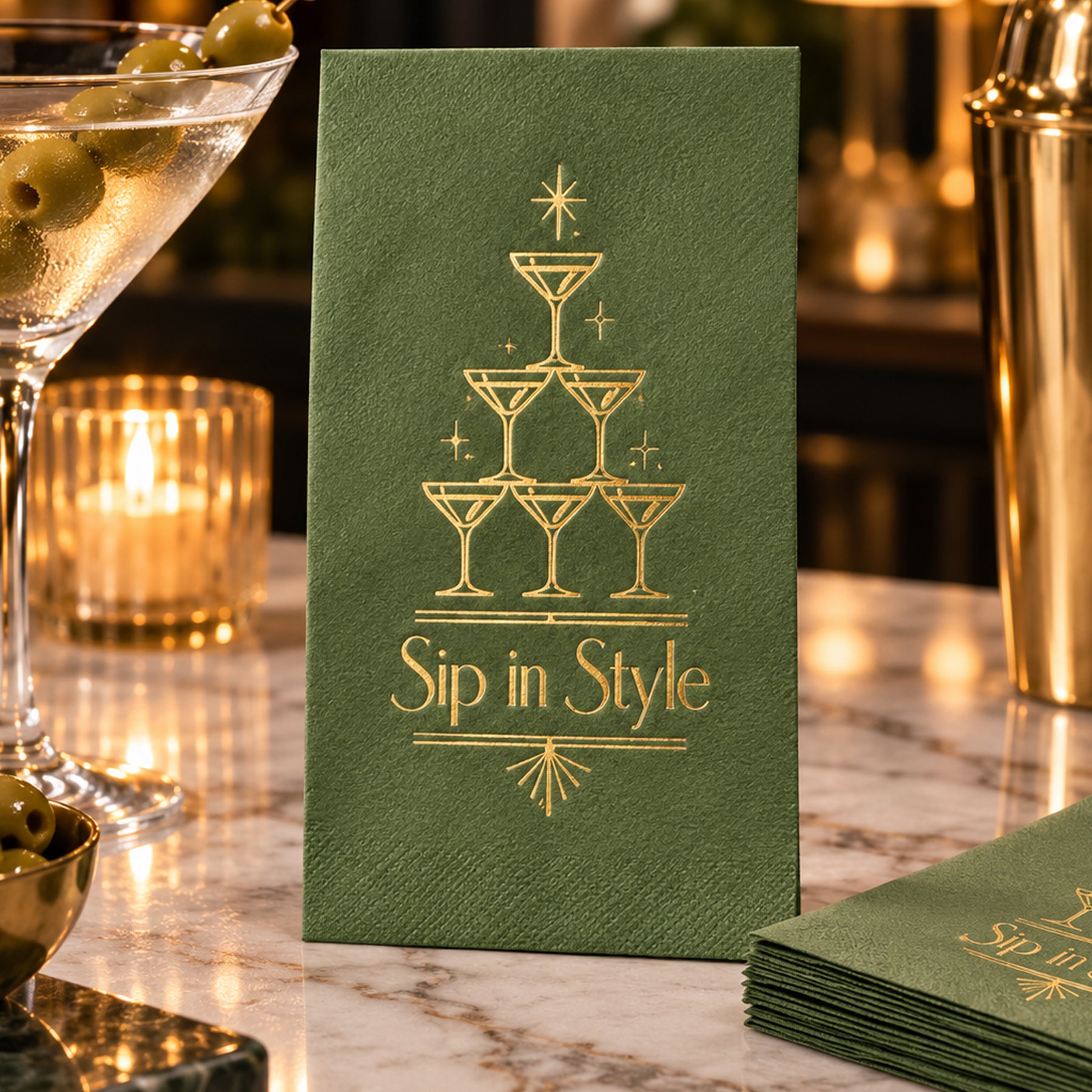 Custom Foil Stamped Napkins