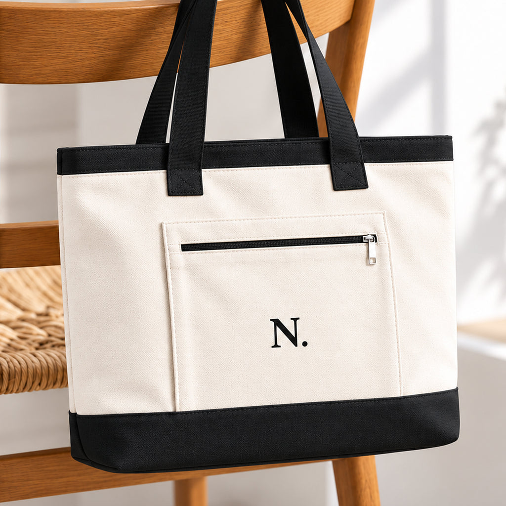 Custom Cotton Zipper Tote Bag