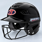 Custom baseball helmet stickers with durable curved-surface vinyl for team helmet decals