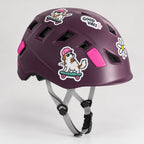 Custom climbing helmet sticker sample showing glossy printed decal on climbing helmet surface