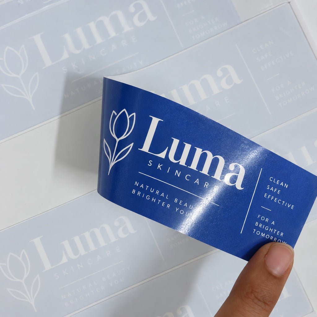 Custom front adhesive stickers with adhesive front for window and glass application