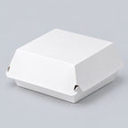 Custom printed hamburger box sample showing folded food packaging and logo print detail