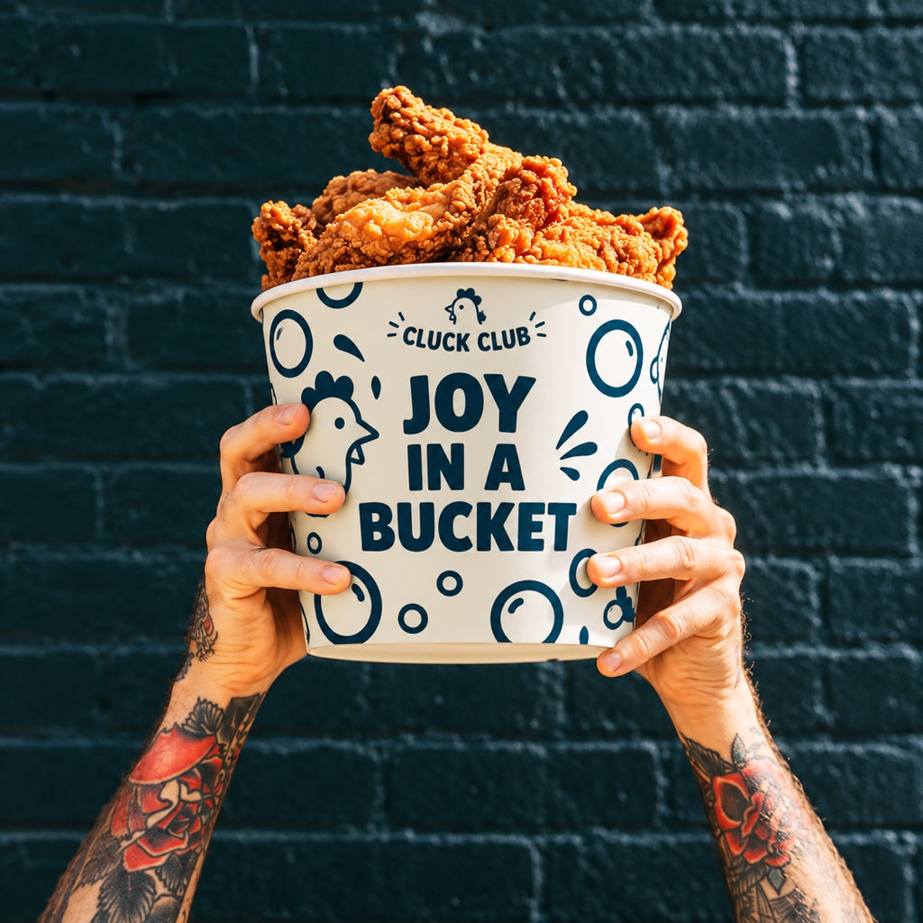 Custom printed paper food buckets with branded paperboard packaging for snacks and takeout