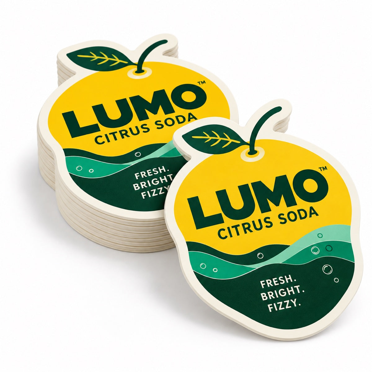 Custom PVC stickers with durable waterproof vinyl finish for product branding